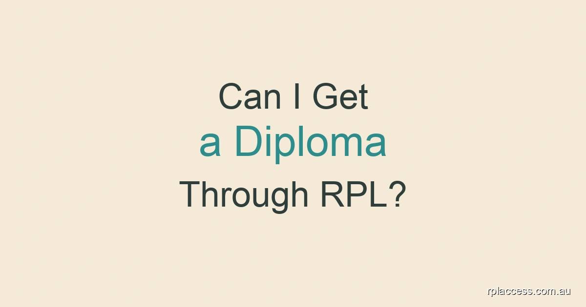 Person organising workplace evidence and documents for Diploma-level RPL assessment in Australia