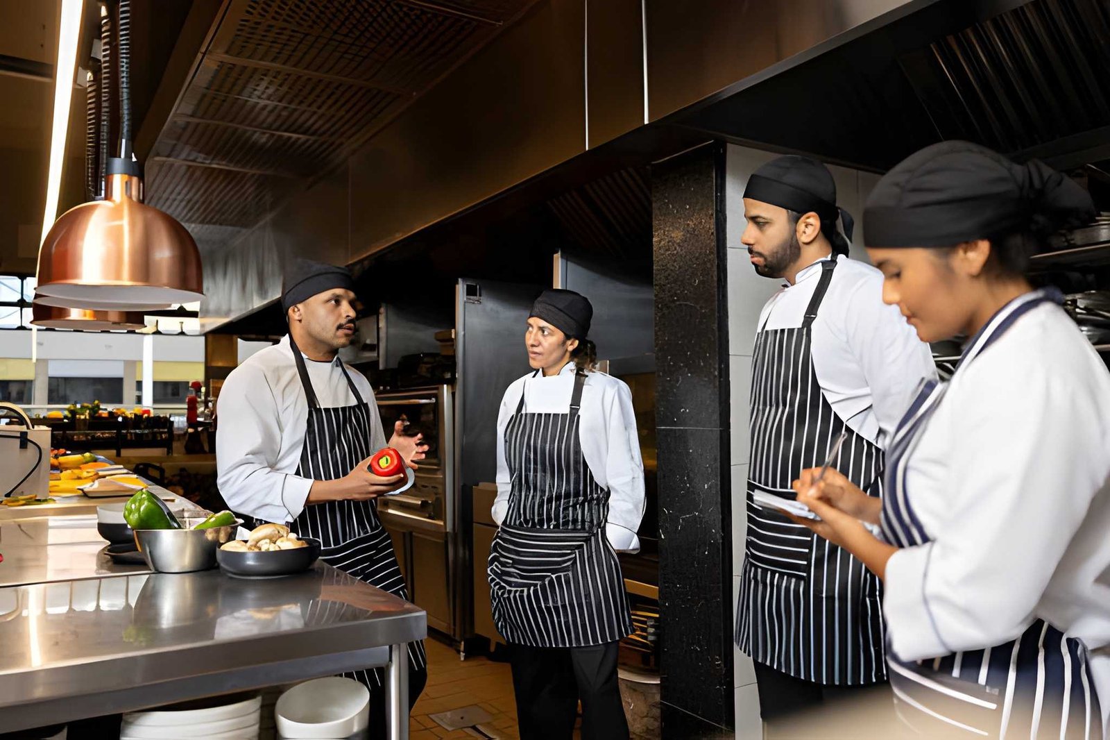 Kitchen manager overseeing staff in a commercial kitchen, representing the RPL for Kitchen Managers pathway