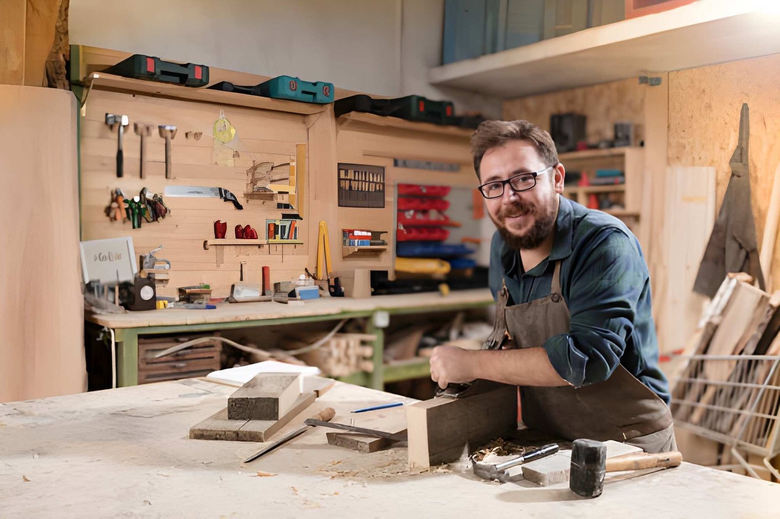 Cabinet maker working with timber tools in a workshop, representing RPL for Cabinet Makers pathway