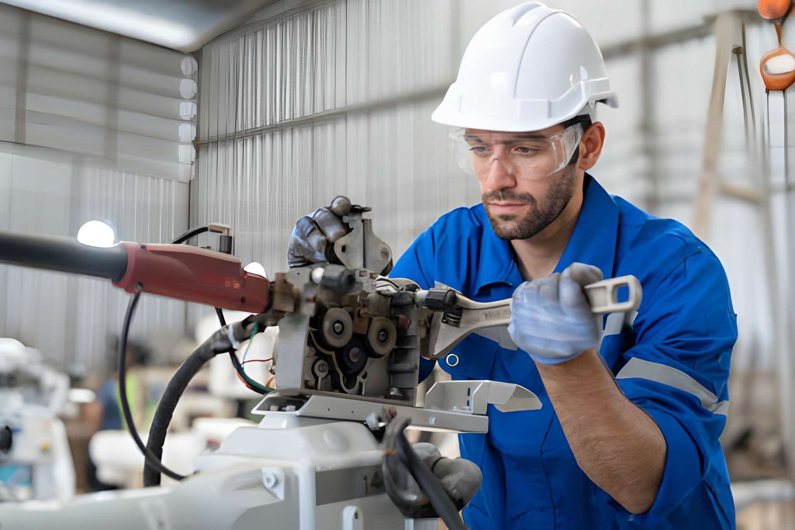 Tradesperson working with mechanical equipment representing mechanical engineering trade RPL
